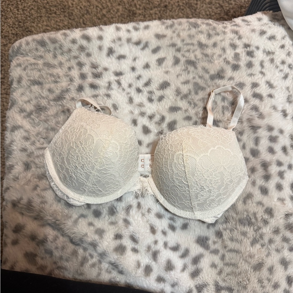 Lace Push-up Bra - White